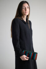 Bolso Alhena vertical turquesa frontal