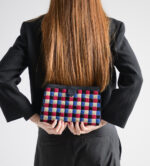 Bolso Alhena cuadros fucsia
